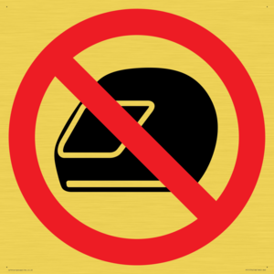 P920 Prohibition: No motorcycle helmets